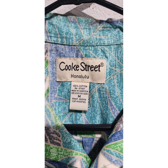 Cooke Street-Mens Hawaiian Shirt-Medium-Casual Button Down-Short Sleeve-Cotton - Picture 4 of 9